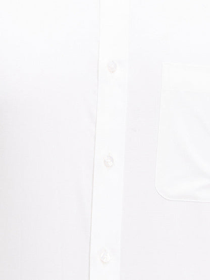 Raymond White Solid Slim Fit Full Sleeve Cotton Shirt