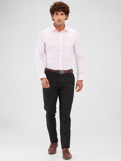 Raymond Pink Solid Slim Fit Cotton Formal Shirt