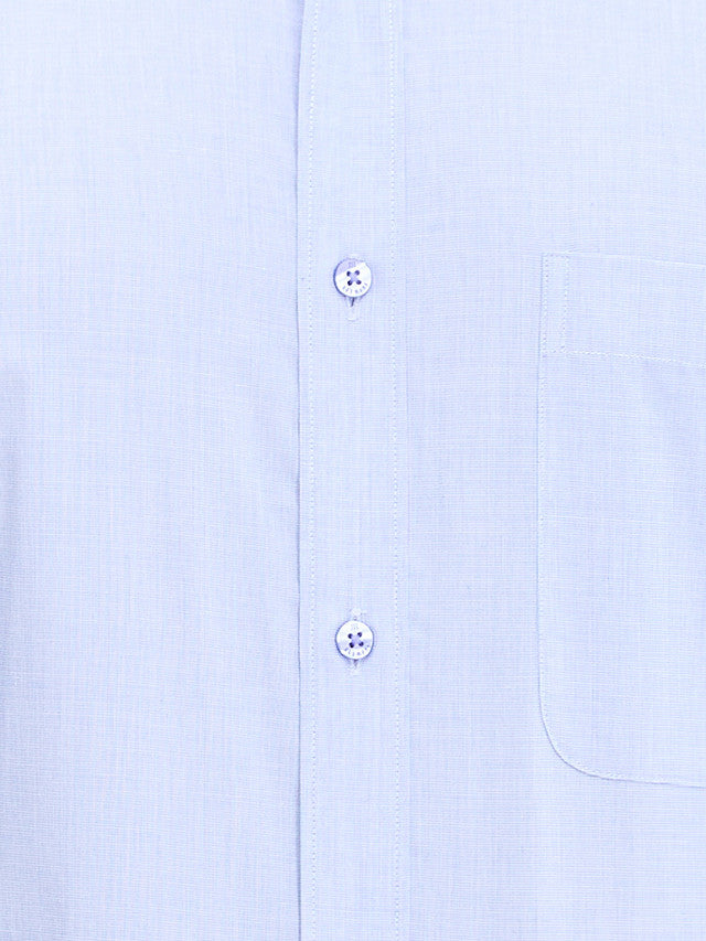 Raymond Blue Solid Slim Fit Full Sleeve Cotton Shirt