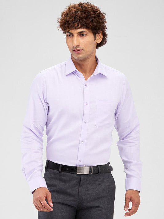 Raymond Purple Structure Slim Fit Cotton Formal Shirt
