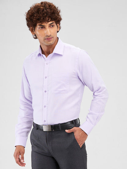Raymond Purple Structure Slim Fit Cotton Formal Shirt