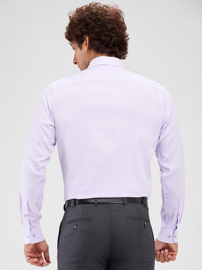 Raymond Purple Structure Slim Fit Cotton Formal Shirt