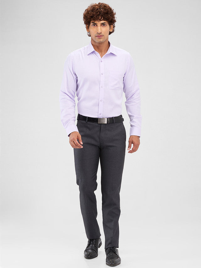 Raymond Purple Structure Slim Fit Cotton Formal Shirt