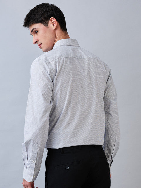 Raymond Men Blue Checks Slim Fit Cotton Shirt