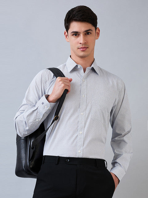 Raymond Men Blue Checks Slim Fit Cotton Shirt