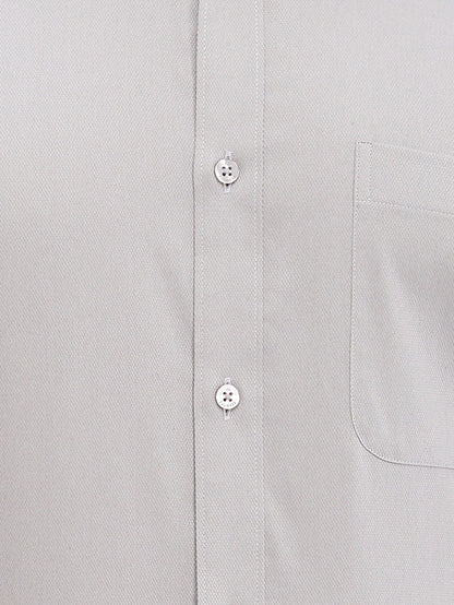 Raymond Grey Solid Slim Fit Full Sleeve Cotton Shirt