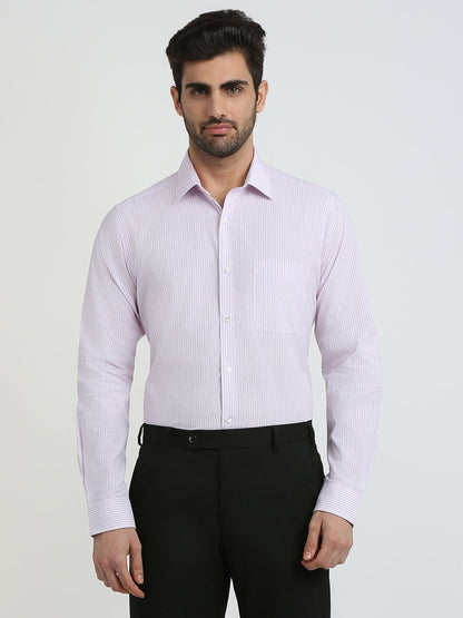 Raymond Men Purple Structure Slim Fit Cotton Formal Shirt