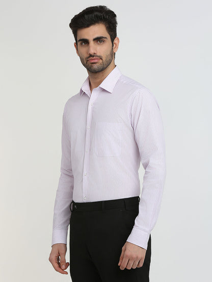 Raymond Men Purple Structure Slim Fit Cotton Formal Shirt