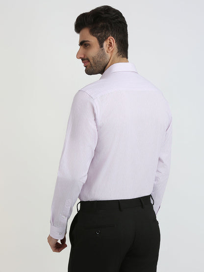 Raymond Men Purple Structure Slim Fit Cotton Formal Shirt