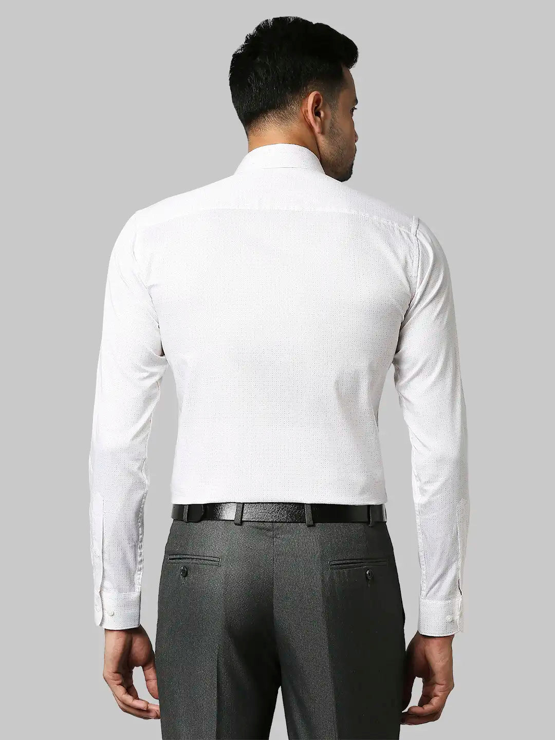 Raymond Men Orange Print Slim Fit Cotton Shirts