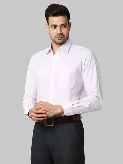 Raymond Men Violet Checks Slim Fit Cotton Shirts