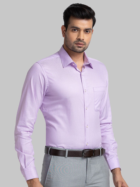 Raymond Men Purple Structure Slim Fit Cotton Shirt