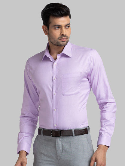 Raymond Men Purple Structure Slim Fit Cotton Shirt