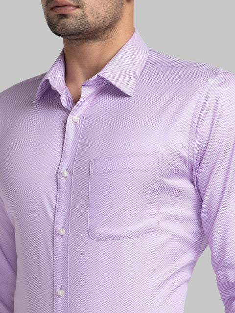Raymond Men Purple Structure Slim Fit Cotton Shirt
