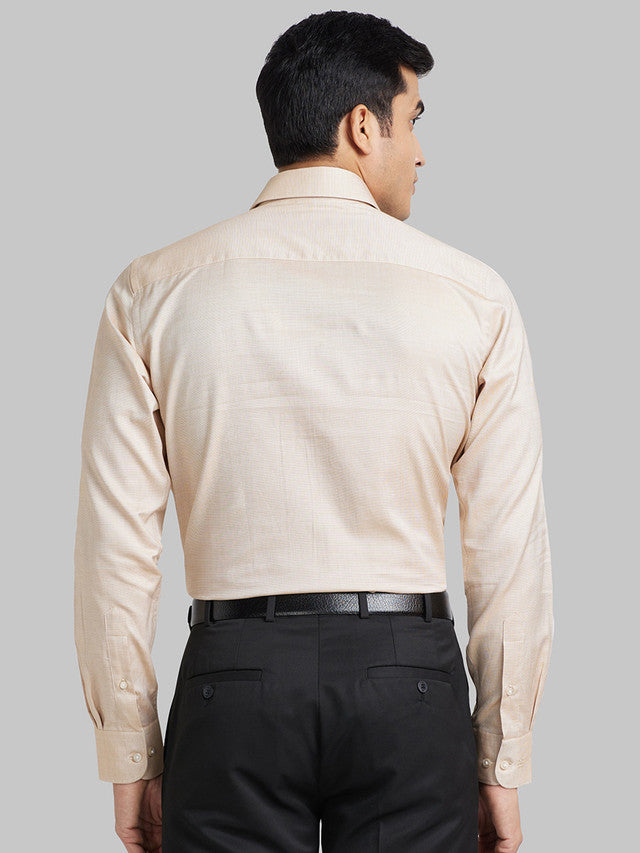Raymond Yellow Structure Contemporary Fit Full Sleeve Cotton Shirt