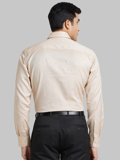 Raymond Yellow Structure Contemporary Fit Full Sleeve Cotton Shirt