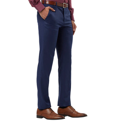 Raymond Men Blue Slim Fit Polyester Blend Trouser
