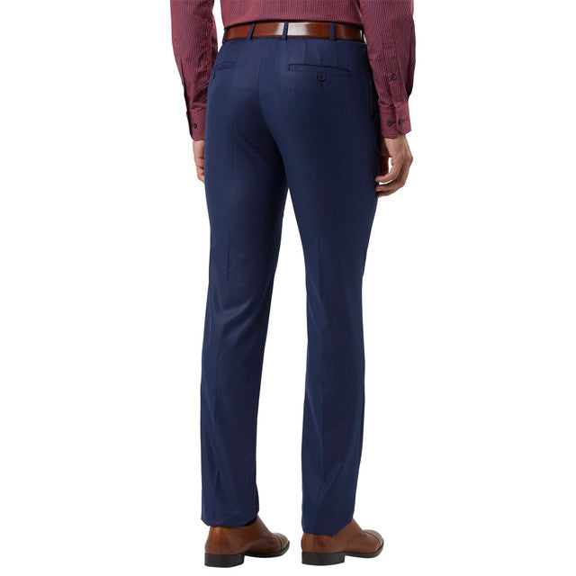 Raymond Men Blue Slim Fit Polyester Blend Trouser