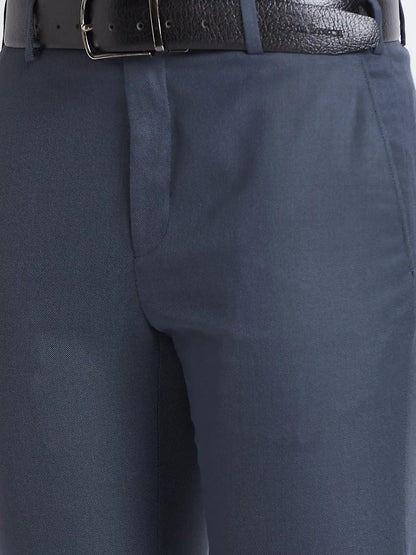 Raymond Men Grey Slim Fit Polyester Blend Trousers