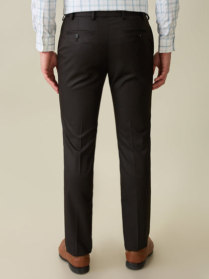 Raymond Men Brown Solid Slim Fit Polyester Blend Trouser