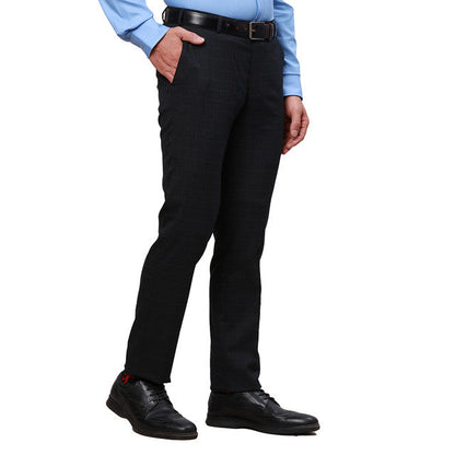 Raymond Men Blue Slim Fit Checks Trouser