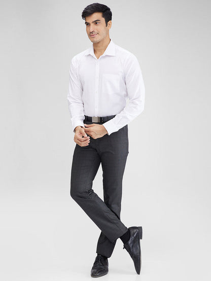 Raymond Green Checks Slim Fit Polyester Blend Trouser