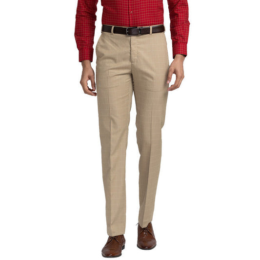 Raymond Brown Checks Contemporary Fit Polyester Blend Trouser
