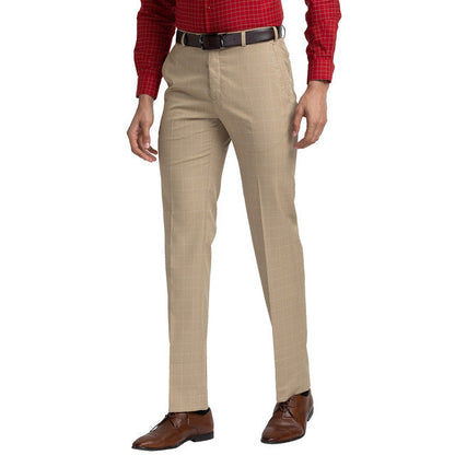 Raymond Brown Checks Contemporary Fit Polyester Blend Trouser