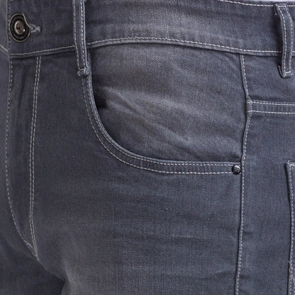 Men Grey Skinny Cropped Fit Twill Cotton Blend Jeans