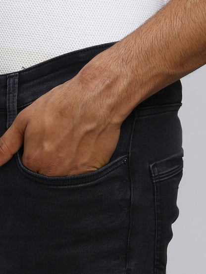 Parx Men Black Solid Skinny Fit Jeans