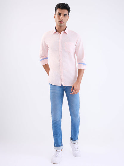 Parx Men Blue Knitted Low Rise Tapered Fit Cotton Blend Jeans