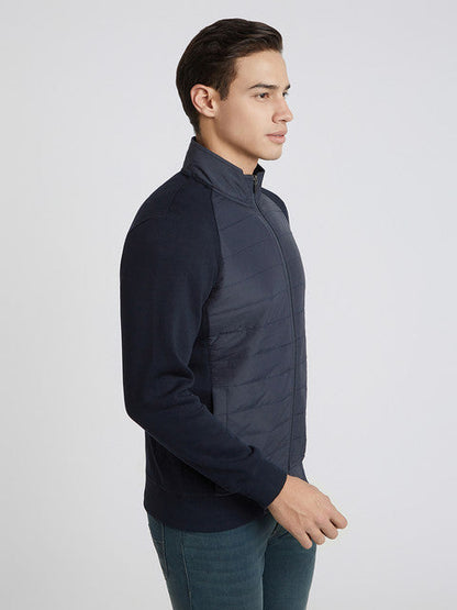 Parx Men Blue Cut & Sew Regular Fit Cotton Blend Sweatshirt