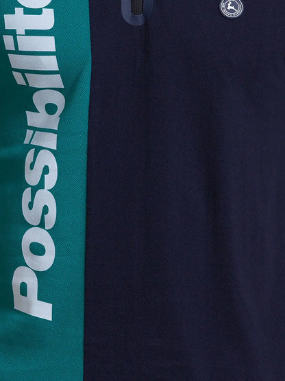 Parx Men Blue Cut & Sew Regular Fit Cotton T-Shirt