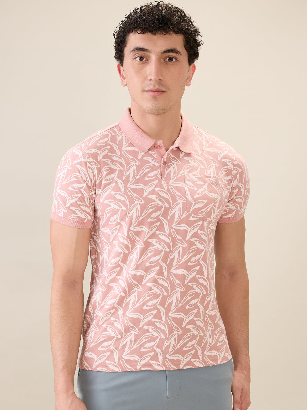 Parx Men Red Printed Regular Fit Cotton Blend Half Sleeve T-Shirt