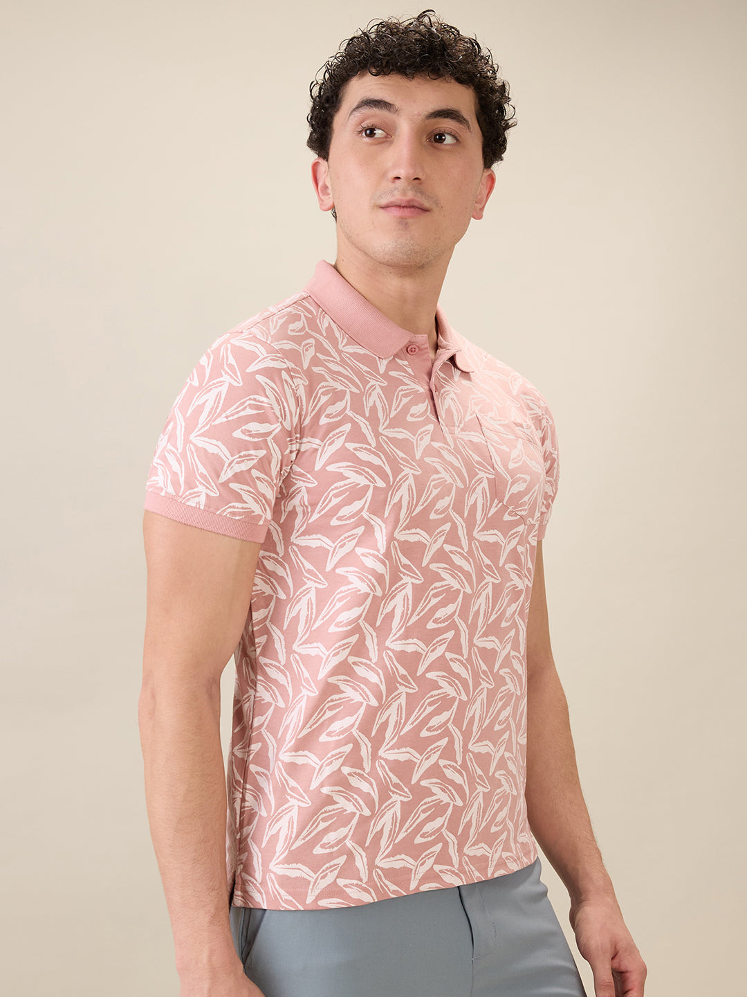 Parx Men Red Printed Regular Fit Cotton Blend Half Sleeve T-Shirt