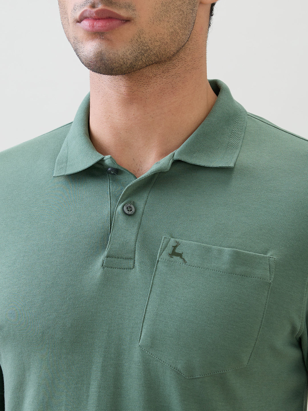 Parx Men Green Solid Regular Fit Cotton Half Sleeve T-Shirt