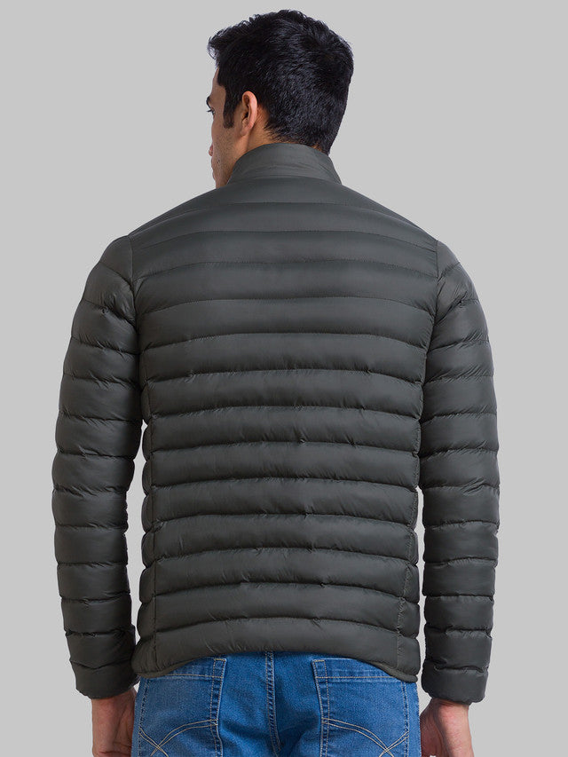 Parx Men Green Solid Polyester Jacket