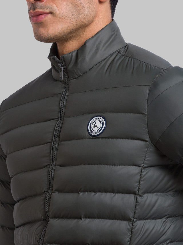 Parx Men Green Solid Polyester Jacket