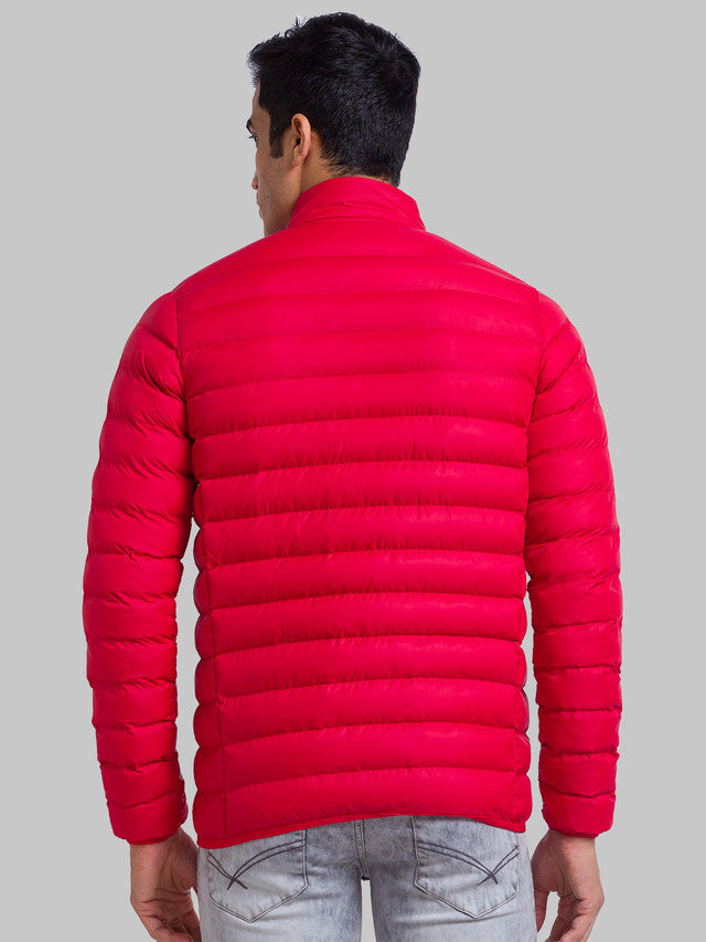 Parx Men Red Solid Polyester Jacket