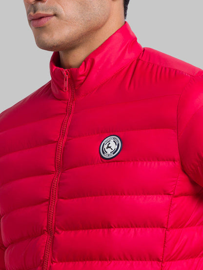 Parx Men Red Solid Polyester Jacket