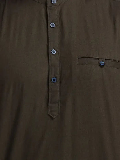 Men Green Slim Fit Solid Cotton Full Sleeve Shirts