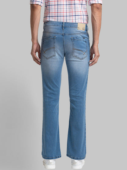 Parx Men Blue Printed Slim Fit Full Sleeve Semi Cut Away Collar Shirt