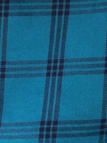 Parx Men Blue Checks Slim Fit Cotton Casual Shirt