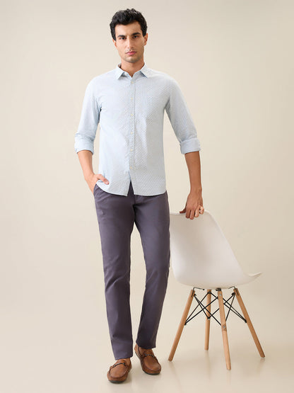 Parx Men Green Printed Slim Fit Cotton Casual Shirt