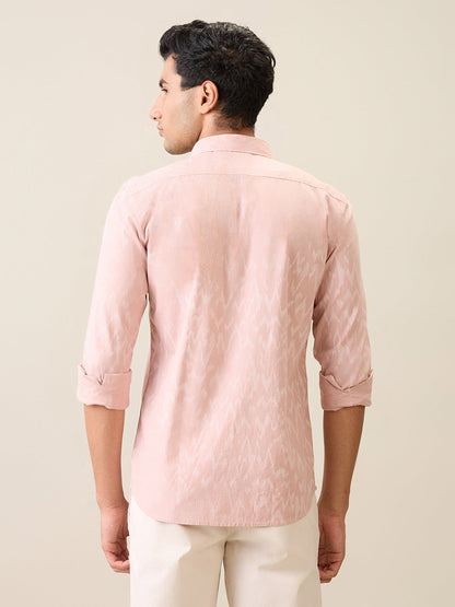 Parx Men Red Printed Slim Fit Cotton Casual Shirt