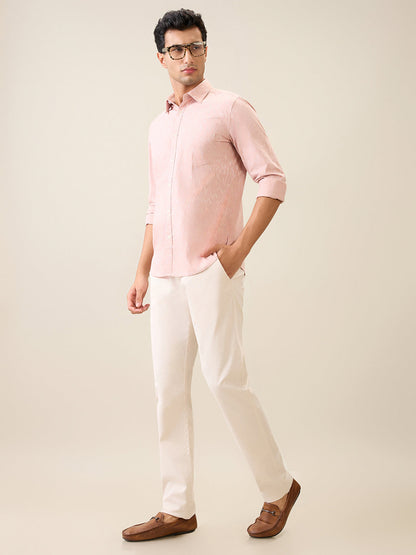 Parx Men Red Printed Slim Fit Cotton Casual Shirt