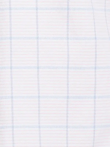 Parx Men Pink Checks Slim Fit Cotton Casual Shirt