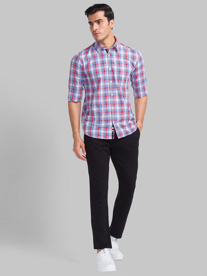 Parx Men Black Solid Super Slim Fit Trouser