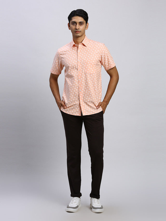 Parx Men Brown Solid Tapered Fit Trouser