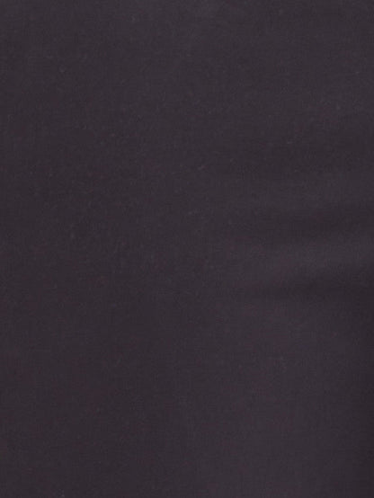 Parx Black Solid Low Rise Tapered Fit Cotton Blend Trouser